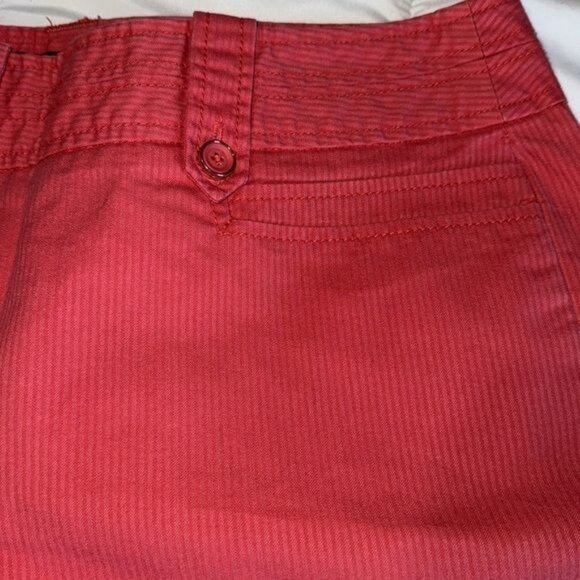 Sharagano Studio Womens Red Cropped Pants Size 12 Cotton Blend Stretch - Picture 5 of 10